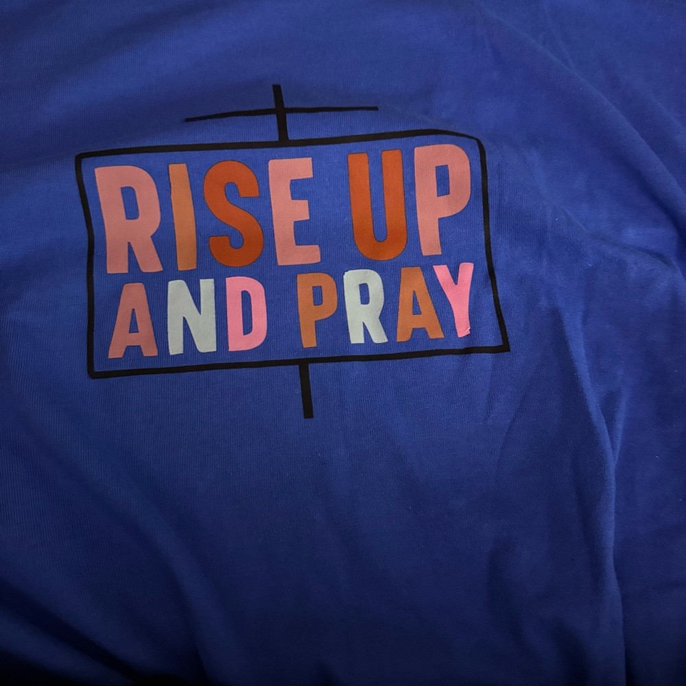 Blue Tee with Motivational Print
